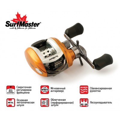 Мультипликаторная катушка Surf Master Silver Flash SF 20R Мультипликаторная катушка Surf Master Silver Flash SF 20R