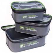 Набор емкостей для прикормки и насадки Feeder Concept EVA 3 ZIP BOX SET