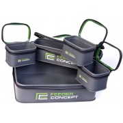 Набор емкостей для прикормки и насадки Feeder Concept EVA 5 BIG ZIP BOX SET