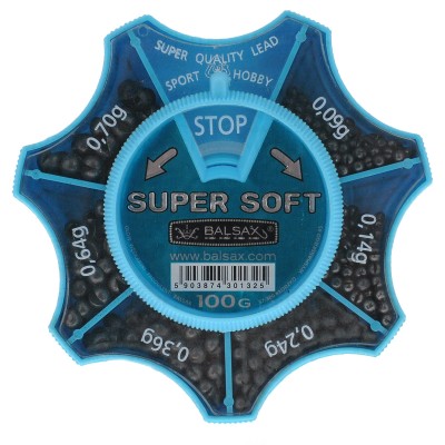 Набор грузил Balsax Super Soft 100г, 0.09-0.70г Набор грузил Balsax Super Soft 100г, 0.09-0.70г