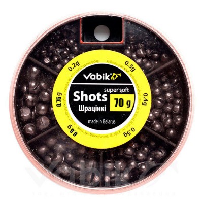 Набор грузил Vabik 70 г, 0.2-0.75 г Набор грузил Vabik 70 г, 0.2-0.75 г