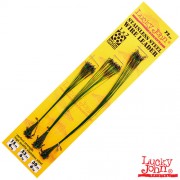 Набор стальных поводков Lucky John 1x7 SSW 7073 оснащённых вертлюгом и вертлюгом с застёжкой (72 шт.) Ø 0.45 мм