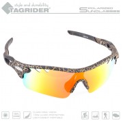 Очки поляризационные Tagrider N17-45 GOLD RED MIRROR в чехле