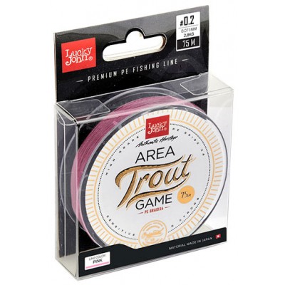 Плетёная леска Lucky John Area Trout Game Pink 75 м Плетёная леска Lucky John Area Trout Game Pink 75 м