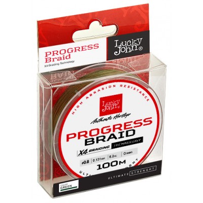 Плетёная леска Lucky John Progress BRAID 100 м Плетёная леска Lucky John Progress BRAID 100 м