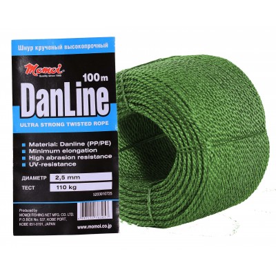 Шнур крученый Momoi DanLine 100м/3.0мм Шнур крученый Momoi DanLine 100м/3.0мм