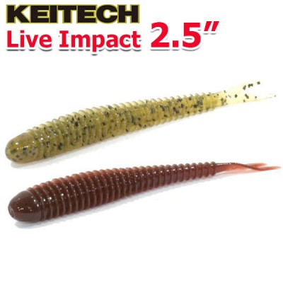 Слаги Keitech Live Impact 2.5" Слаги Keitech Live Impact 2.5"