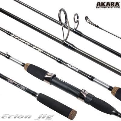 Спиннинг Akara Erion Jig L TX-30, углеволокно, штекерный, 2.28 м, тест: 3-12 г, 140 г Спиннинг Akara Erion Jig L TX-30, углеволокно, штекерный, 2.28 м, тест: 3-12 г, 140 г