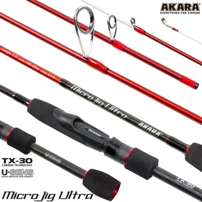 Спиннинг Akara SL1004 Micro Jig Ultra 702UL-S TX-30, углеволокно, штекерный, 2,1 м, тест: 0,5-6 г, 105 г Спиннинг Akara SL1004 Micro Jig Ultra 702UL-S TX-30, углеволокно, штекерный, 2,1 м, тест: 0,5-6 г, 105 г