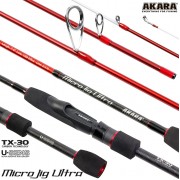 Спиннинг Akara SL1004 Micro Jig Ultra 762UL-S TX-30, углеволокно, штекерный, 2,3 м, тест: 0,5-6 г, 116 г