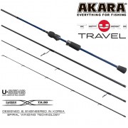 Спиннинг Akara Teuri Travel ML, углеволокно, штекерный, 2,28 м, тест: 4-17 г, 105 г