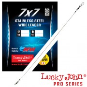 Стальные поводки Lucky John 7x7 SSW AFW LJP6012 оснащённые вертлюгом и застёжкой (3 шт.) Ø 0.36 мм