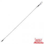 Стальные поводки Lucky John SSW 7x7 7084 оснащённые вертлюгом и вертлюгом с застёжкой, (2 шт.) Ø 0.55 мм