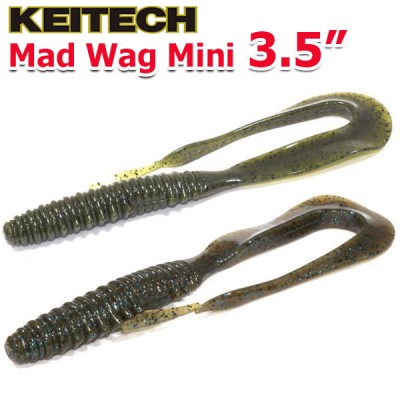 Твистеры Keitech Mad Wag Mini 3.5" Твистеры Keitech Mad Wag Mini 3.5"