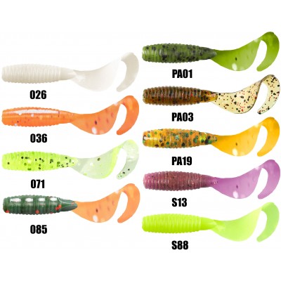 Твистеры Lucky John MICRO GRUB 1.0" Твистеры Lucky John MICRO GRUB 1.0"