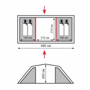 Кемпинговая палатка TOTEM Hurone 4 v2
