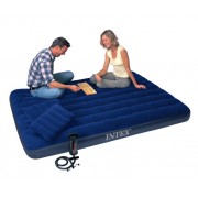 Надувной матрас Intex 68765 King Downy Royal Blue 152х203х22 см