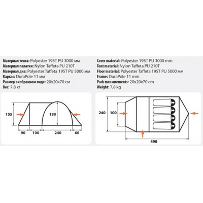 Палатка трекинговая Comfortika Trial 4 Палатка трекинговая Comfortika Trial 4