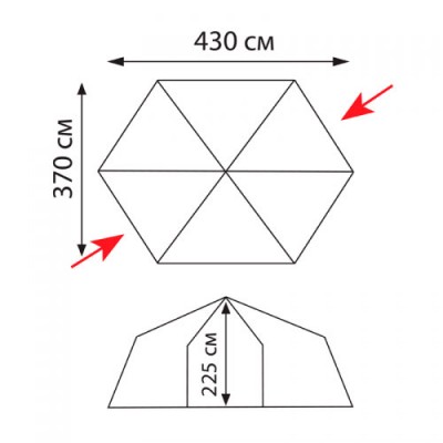 Палатка-шатер Tramp Lite MOSQUITO orange Палатка-шатер Tramp Lite MOSQUITO orange