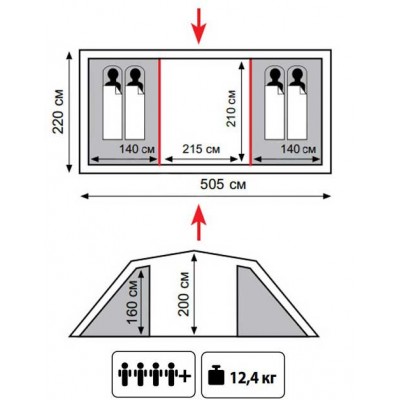 Палатка Tramp Lite CASTLE 4 Палатка Tramp Lite CASTLE 4
