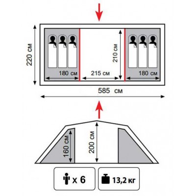 Палатка Tramp Lite CASTLE 6 Палатка Tramp Lite CASTLE 6