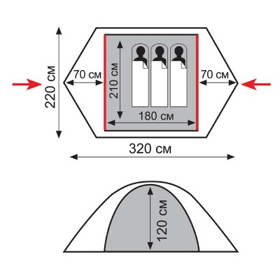 Палатка Tramp Lite HUNTER 3 Палатка Tramp Lite HUNTER 3