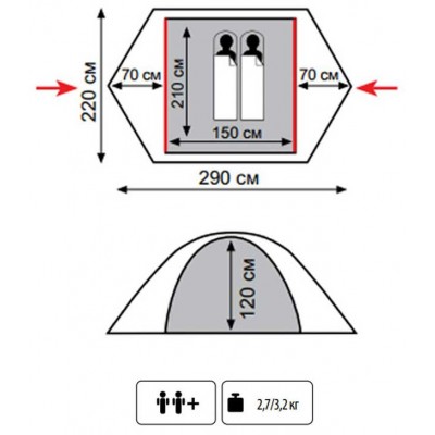 Палатка Tramp Lite TOURIST 2 Палатка Tramp Lite TOURIST 2
