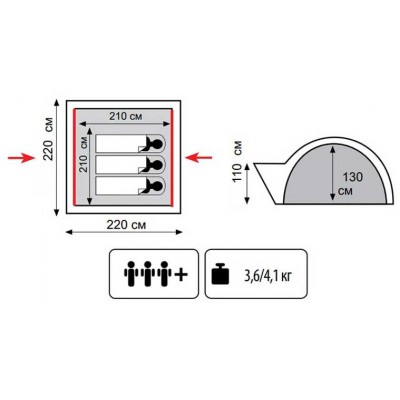 Палатка Tramp Lite WONDER 3 Палатка Tramp Lite WONDER 3