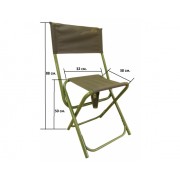 Стул Митек Комфорт складной большой со спинкой