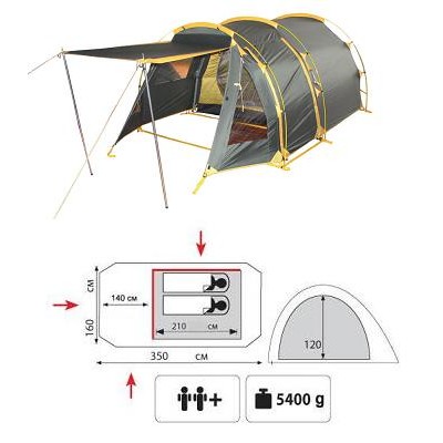 Туристическая 2-х местная палатка TRAMP Octave 2 Туристическая 2-х местная палатка TRAMP Octave 2