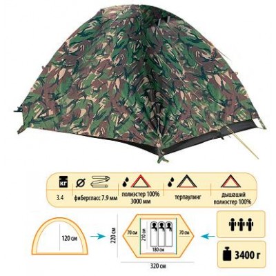 Туристическая палатка Sol Hunter 3 Туристическая палатка Sol Hunter 3