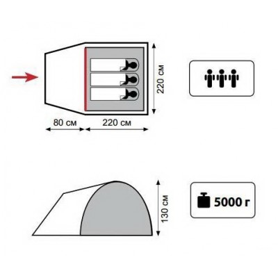 Туристическая палатка Sol Trail Туристическая палатка Sol Trail
