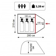 Туристическая палатка Tramp Lite Fly 3 V2