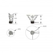Горелка туристическая TRAMP с ветрозащитой TRG-042