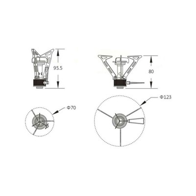 Горелка туристическая TRAMP с ветрозащитой TRG-042 Горелка туристическая TRAMP с ветрозащитой TRG-042