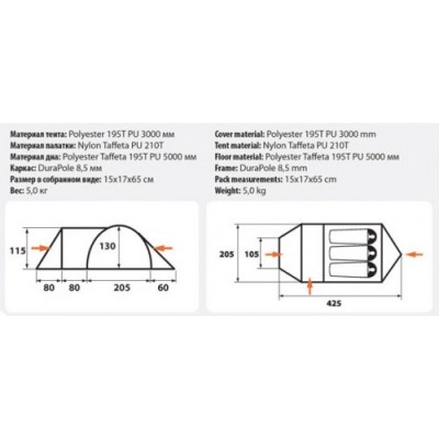 Палатка  трекинговая Comfortika Trial 3 Plus Палатка  трекинговая Comfortika Trial 3 Plus
