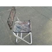 Стульчик туристический со спинкой с алюминиевыми ножками