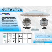 Зонт Митек круглый 4м