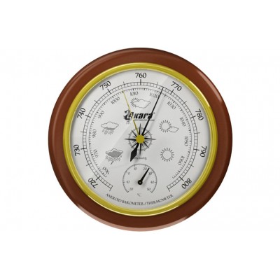Барометр Akara в деревянной оправе с термометром 125 мм Барометр Akara в деревянной оправе с термометром 125 мм