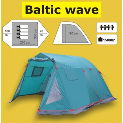 Кемпинговая 4-и местная палатка TRAMP Baltic Wave 4 Кемпинговая 4-и местная палатка TRAMP Baltic Wave 4