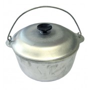 Котелок литой с крышкой алюминиевый (3, 6, 8, 10л)