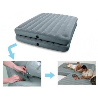 Надувная кровать-матрас Intex 67744 Queen 2-in-1 Bed 203 х 152 х 46 Надувная кровать-матрас Intex 67744 Queen 2-in-1 Bed 203 х 152 х 46