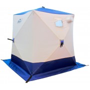 Палатка зимняя Следопыт КУБ 2 бело-синяя (1.5х1.5х1.7м)