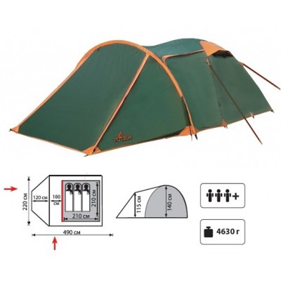 Туристическая палатка TOTEM Carriage Туристическая палатка TOTEM Carriage