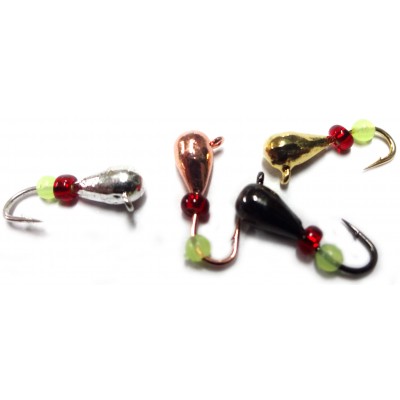 Мормышка вольфрамовая "Капля" с бисером и ушком 3.0 мм Мормышка вольфрамовая "Капля" с бисером и ушком 3.0 мм