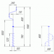 Ледобур "Барнаульский" двуручный Тонар ЛР-100Д
