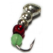 Мормышка вольфрамовая "Муравей" с бисером и отверстием 2.5 мм