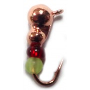 Мормышка вольфрамовая "Шар+шар" с бисером и ушком 3.0 мм