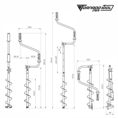 Ледобур Тонар Торнадо-М2 мини 100мм Ледобур Тонар Торнадо-М2 мини 100мм
