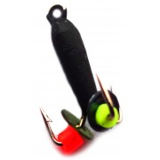 Мормышка вольфрамовая "Чёртик" чёрный с глазком и ушком 2.5 мм